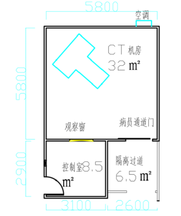 模块化CT防护机房