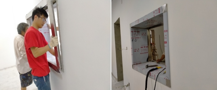 安装窗框